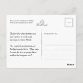 Geboren om vrij te zijn, schoonheid van het wild:  briefkaart (Achterkant)