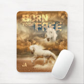 Geboren om vrij te zijn, schoonheid van het wild:  muismat (Met muis)
