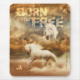 Geboren om vrij te zijn, schoonheid van het wild:  muismat