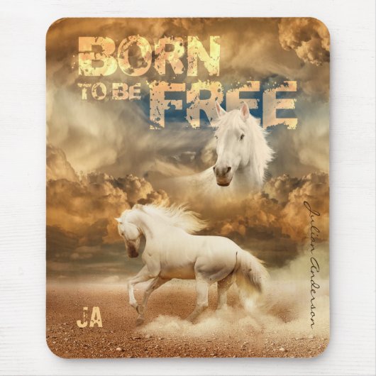 Geboren om vrij te zijn, schoonheid van het wild:  muismat (Voorkant)