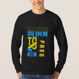 Geboren om vrije typografie te zijn t-shirt