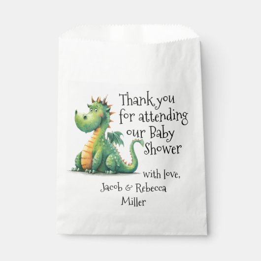 Geboren om vuur te ademen Baby shower Dank u Bedankzakje (Voorkant)