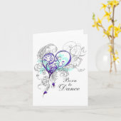 Geboren om Wenskaart te dansen Kaart (Gele Bloem)