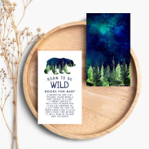 Geboren om Wild Baby shower Book Request te zijn