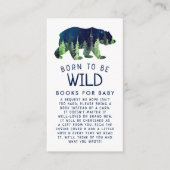 Geboren om Wild Baby shower Book Request te zijn Informatiekaartje (Voorkant)