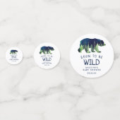 Geboren om wild Baby shower Foto Confetti (Voorkanten)