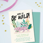Geboren om wild Baby shower uitnodiging