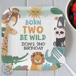 Geboren om Wild Blauw te Zijn Papieren Bordje