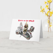 Geboren om wild jarig te zijn kaart (Gele Bloem)