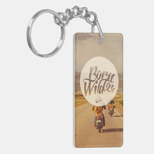Geboren om wild te worden sleutelhanger (Voorkant Links)
