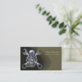 Geboren om wild te zijn, Motorfiets moersleutel +  Visitekaartje (Staand voorkant)