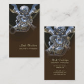 Geboren om wild te zijn, motorfietsleutel + schede visitekaartje (Voorkant / Achterkant)