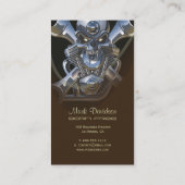 Geboren om wild te zijn, motorfietsleutel + schede visitekaartje (Achterkant)