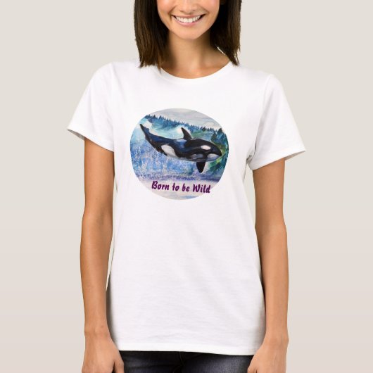 Geboren om wild te zijn Orca Art Tank Top, (Voorkant)