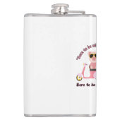 Geboren om wild te zijn _pig Quote Heupfles (Achterkant)