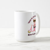 Geboren om wild te zijn _pig Quote Koffiemok (Voorkant rechts)