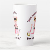 Geboren om wild te zijn _pig Quote Latte Mok (Voorkant)