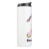 Geboren om wild te zijn _pig Quote Thermosbeker (Gedraaid links)