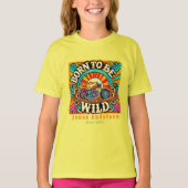Geboren om wild te zijn Retro Biker T-shirt (Voorkant)