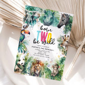 Geboren om wild te zijn! Safari Dieren Cool 2e ver Kaart