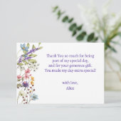 Geboren om wilde bloemen kinderverjaardag te laten bedankkaart (Staand voorkant)