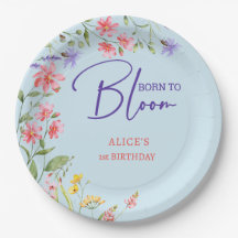Geboren om wilde bloemen kinderverjaardag te laten