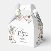 Geboren om wilde bloemen te bloeien kinderen verja bedankdoosjes (Achterkant)