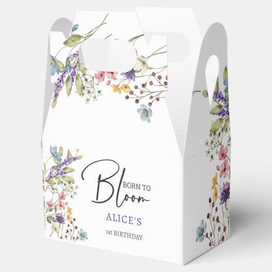 Geboren om wilde bloemen te bloeien kinderen verja bedankdoosjes (Geopend)