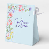 Geboren om wilde bloemen te bloeien kinderen verja bedankdoosjes (Achterkant)