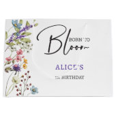 Geboren om wilde bloemen te bloeien kinderen verja groot cadeauzakje (Voorkant)