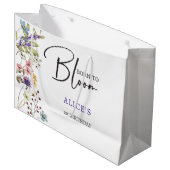 Geboren om wilde bloemen te bloeien kinderen verja groot cadeauzakje (Voorkant Gekanteld)