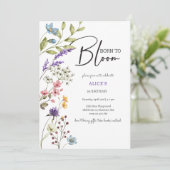 Geboren om wilde bloemen te bloeien kinderen verja kaart (Staand voorkant)