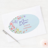 Geboren om wilde bloemen te bloeien kinderen verja ovale sticker (Envelop)