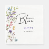 Geboren om wilde bloemen te bloeien kinderen verja servet (Voorkant)