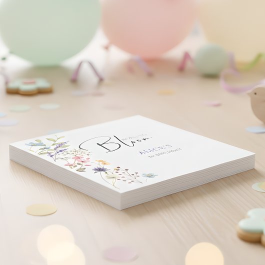 Geboren om wilde bloemen te bloeien kinderen verja servet