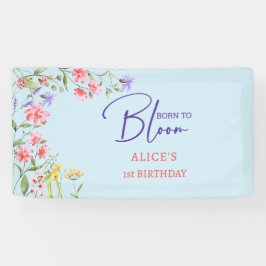 Geboren om wilde bloemen te bloeien kinderen verja spandoek