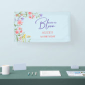 Geboren om wilde bloemen te bloeien kinderen verja spandoek (Beurs)