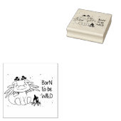 Geboren om wilde draak te zijn rubberstempel (Gestempeld)