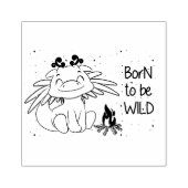 Geboren om wilde draak te zijn rubberstempel (Afrduk)