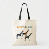 Geboren om wilde Giraffe Canvas tas te zijn (Voorkant)