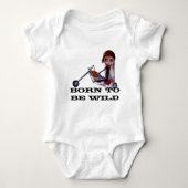 Geboren om wilde motorfiets te zijn Harley Chopper Romper (Voorkant)