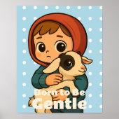 Geboren om zacht te zijn – Zoet Lam en Kind Poster (Voorkant)