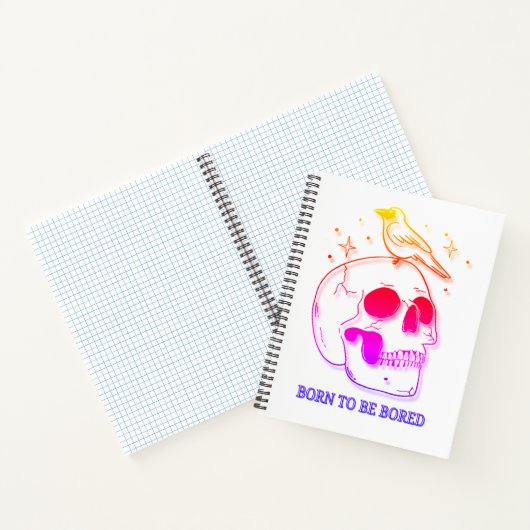 Geboren om zich te vervelen notitieboek (Binnen)