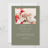 Geboren onder Mistletoe Sage Geboorteaankondiging Aankondiging (Achterkant)