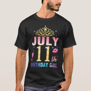 Geboren op 11 juli Happy Birthday voor mij koningi T-shirt