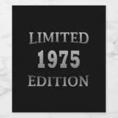 Geboren op 1975, beperkte uitgave wijn etiket (Enkel label)