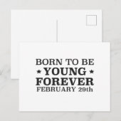 Geboren op 29 februari briefkaart (Voorkant / Achterkant)