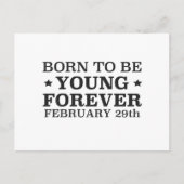 Geboren op 29 februari briefkaart (Voorkant)