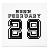 Geboren op 29 februari foto afdruk (Voorkant)
