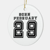 Geboren op 29 februari keramisch ornament (Links)